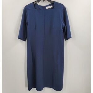 M.M. Lafleur Women's The Emily Dress Navy Career Wear Shift Size 14 B10